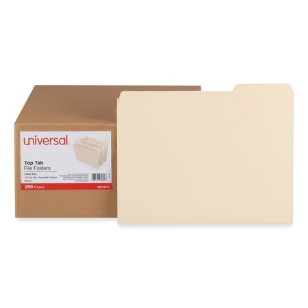 UNIVERSAL Top Tab File Folders, 13Cut Tabs Assorted, Letter Size, 075 Expansion, Manila, 250PK 5749